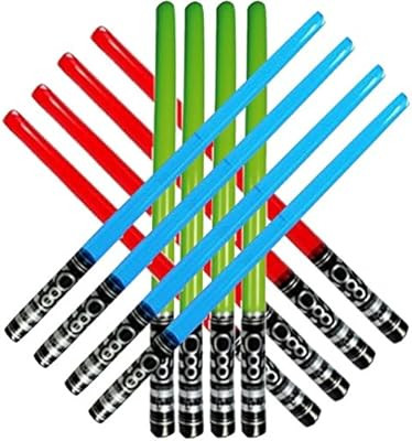 Honey Badger Brands Kids Inflatable Play Light Saber (12 Pack-4 Red, 4 Blue, 4 Green) | Amazon (US)