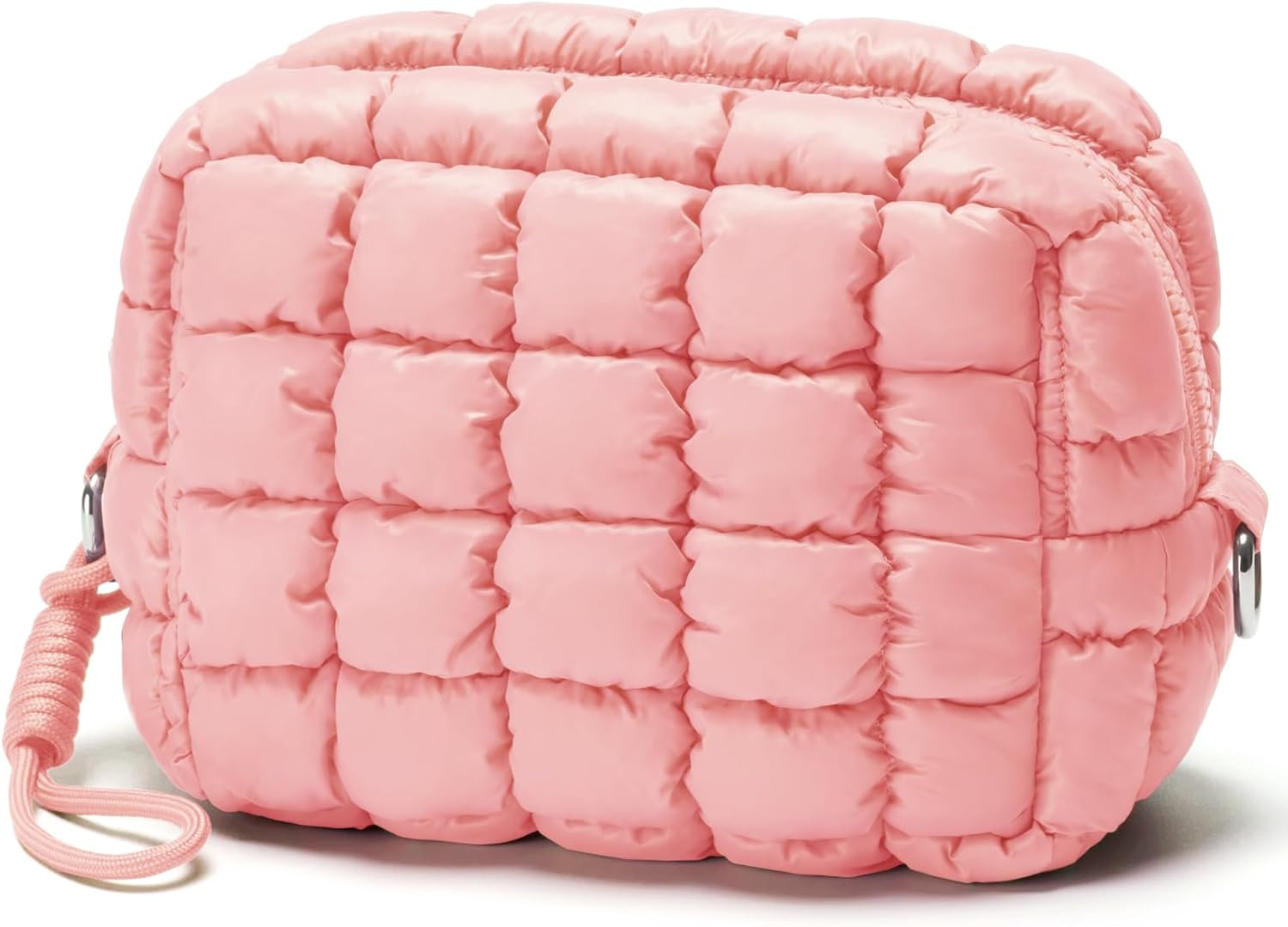 Quilted Makeup Bag Puffy Cosmetic Bag Cute Puffer Travel Toiletry Bag for Women, Small Makeup Pou... | Amazon (US)