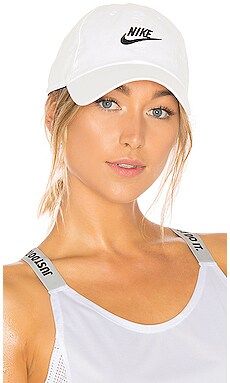 Nike NSW Futura Wash Cap in White & Black from Revolve.com | Revolve Clothing (Global)