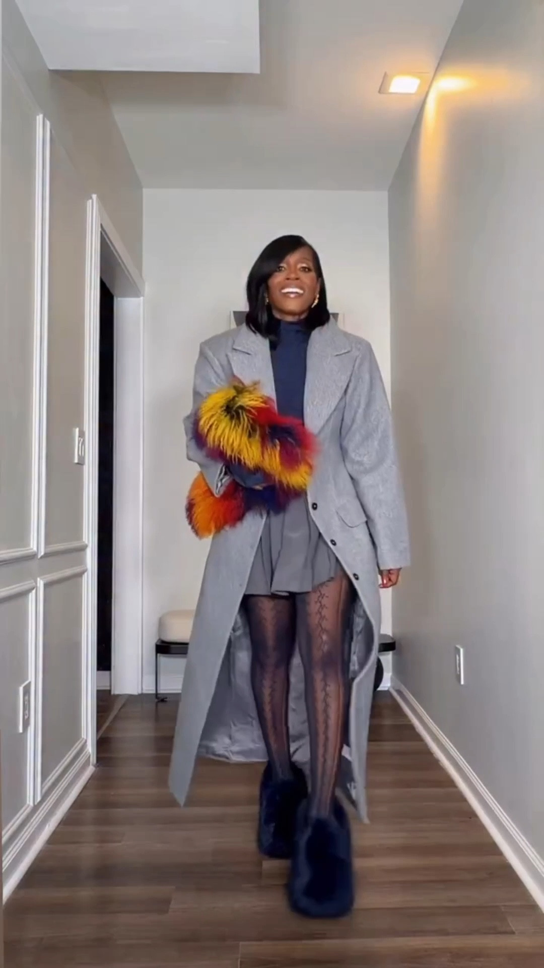 This color combo deserves more love! 

Navy blue tights, funky shoes, gray layers, and all the confidence. Proof that style doesn’t have to scream to make a statement. Sometimes it just knows! 

Would you dare? 🤣
Thanks @shopakira — always coming through with the pieces!

Comment SHOP below to receive a DM with the link to this post on my LTK ⬇ https://liketk.it/5HwyD 
And the shoes! Super comfy and fun!! 

#itsreelsmas #graybluecombo #ootdfashion 
navy blue and gray outfit, navy blue tights outfit, gray coat styling, funky boot shoes, bold color combinations, neutral outfit inspo, chic winter layers, fashion over 40 style, confident women fashion, statement shoes outfit, elevated casual looks, everyday style inspiration, modern classic fashion, street style women, stylish layering ideas, fashion confidence, trendy neutral outfits, women style tips, fashion content creator, outfit of the day, Akira fashion, Shop Akira outfit, Akira style inspo, Akira statement shoes, Akira women’s fashion