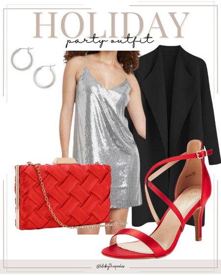 Holiday dress, party dress, New Year’s Eve outfit, Christmas party outfit, date night outfit, holiday outfit, silver shimmer dress, silver sparkly dress, red high heels, red clutch purse, black coatigan, black dress coat 

#datenightoutfit #holidaydress #holidayoutfit #amazonfashion #highheels #nyeoutfit 

#LTKSeasonal #LTKstyletip #LTKHoliday