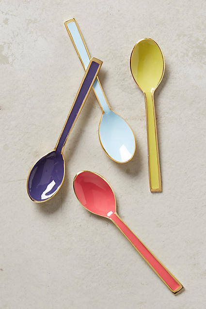 Brass-Trimmed Ice Cream Spoons | Anthropologie (US)