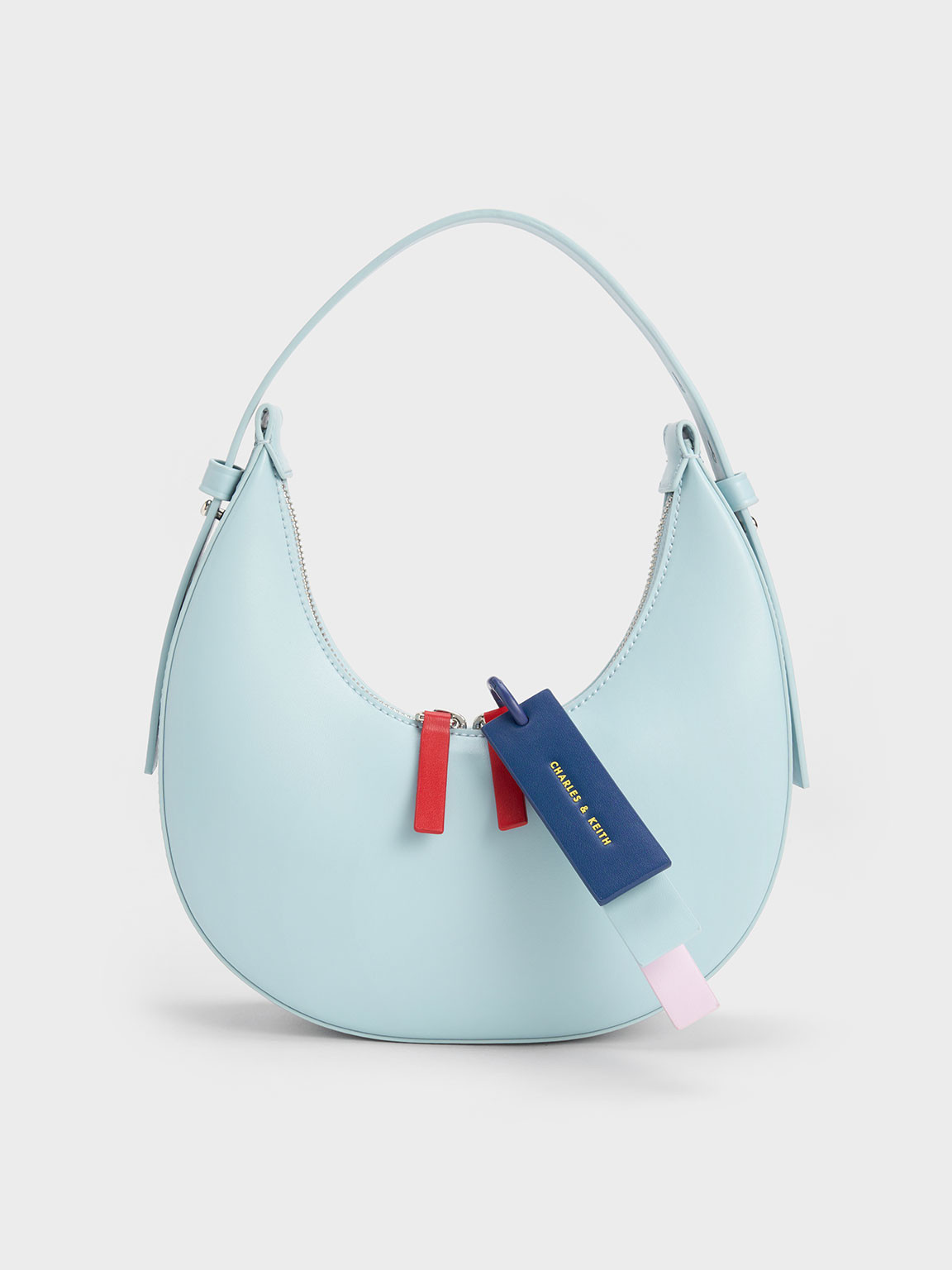 Blue Cockade Crescent Hobo Bag | CHARLES & KEITH | Charles & Keith EU