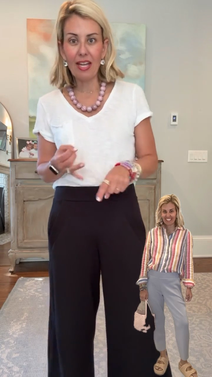 Sharing 3 styles (2 lengths) non denim pants we can and will dress up and down!

This is the wide leg track pant (I’m in small petite) 
Xs tee

Catherine20 to save on the arm candy!

#LTKPetite #LTKdayinmylife #LTKootd