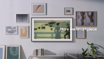 Samsung 55" The Frame Smart 4K UHD TV - Charcoal Black (QN55LS03B) | Target