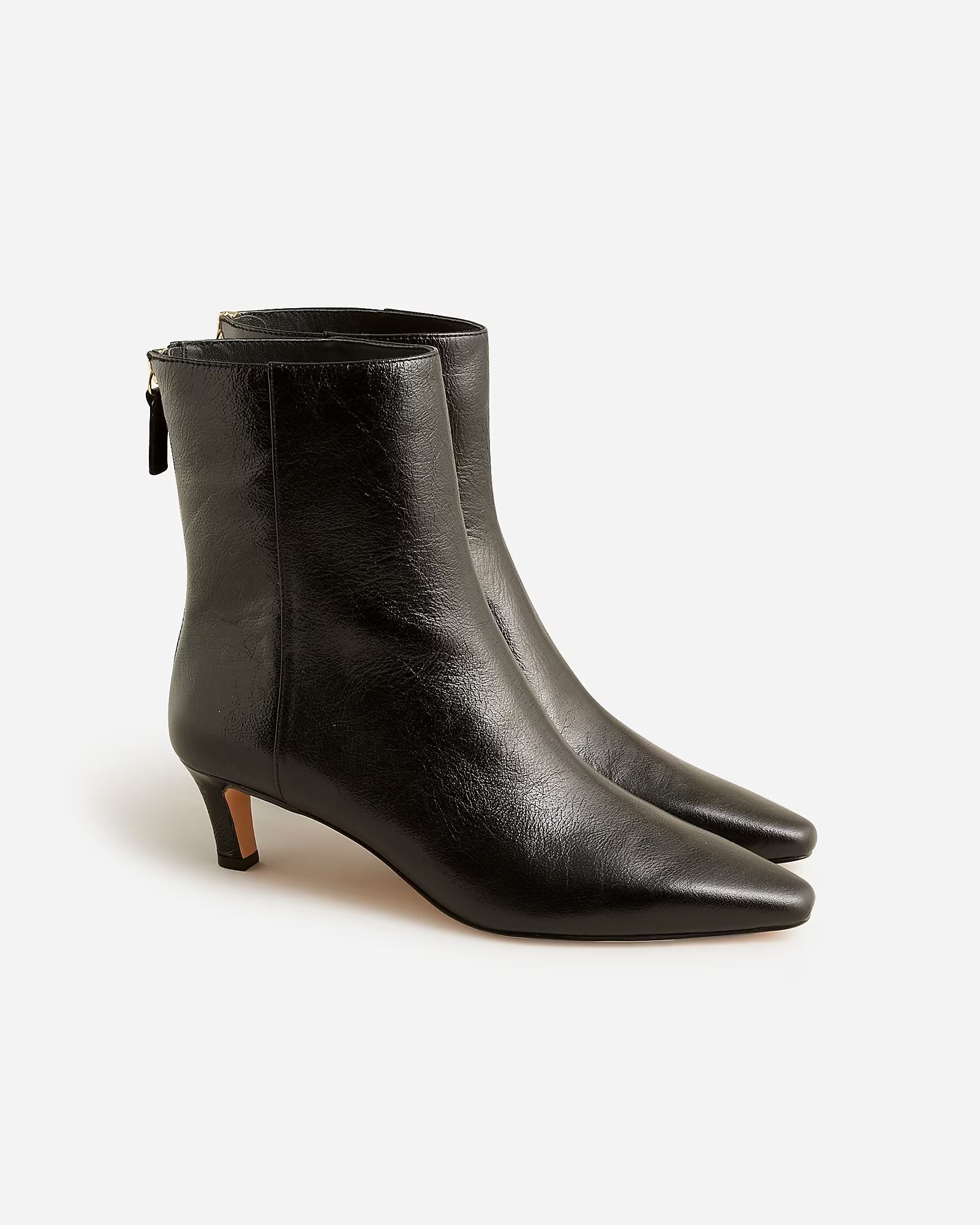 Stevie ankle boots in crinkle leather | J.Crew US