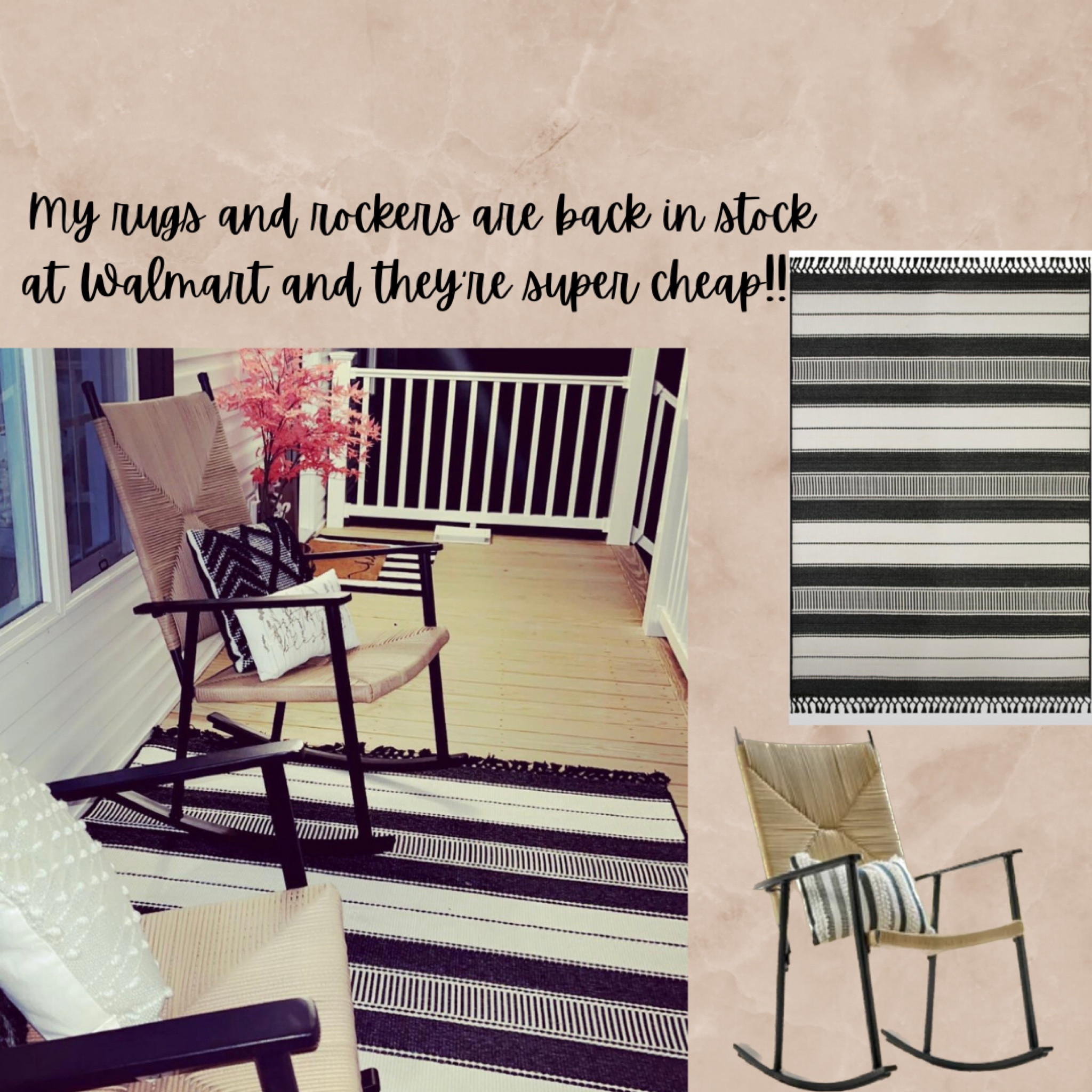 My rug and rockers are back in stock at Walmart, so excited!!! 

#LTKhome #LTKFind #LTKSeasonal
