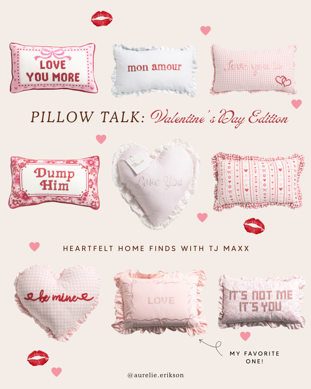DARLING Valentine's Day pillows from T.J. Maxx!  

 #LTKSeasonal #LTKHome #LTKFindsUnder50