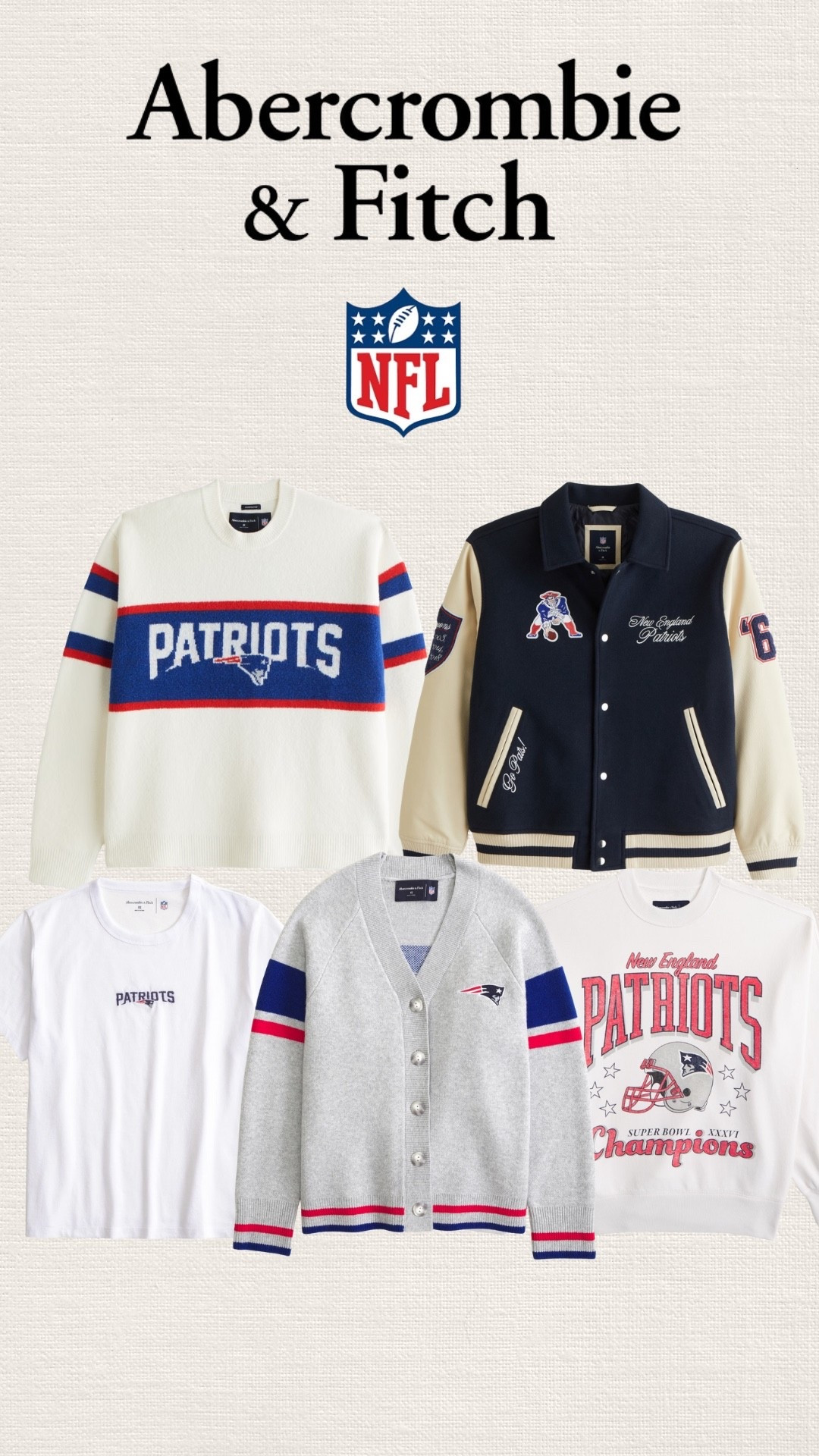 New England Patriots Game Day Pieces from Abercrombie & Fitch! 

#LTKActive #LTKSeasonal #LTKStyleTip