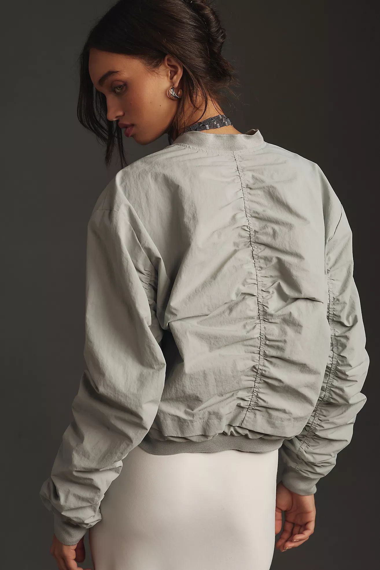 By Anthropologie Ruched Bomber Jacket | Anthropologie (US)