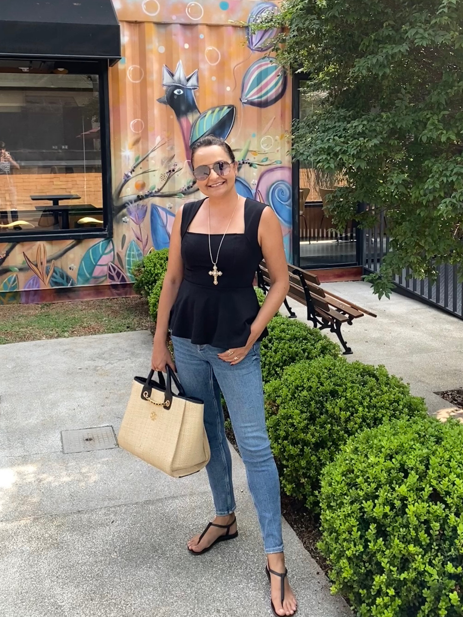 Look casual com jeans, rasteira e blusa peplum 

#meuconteudoltk

#LTKover40 #LTKbrasil