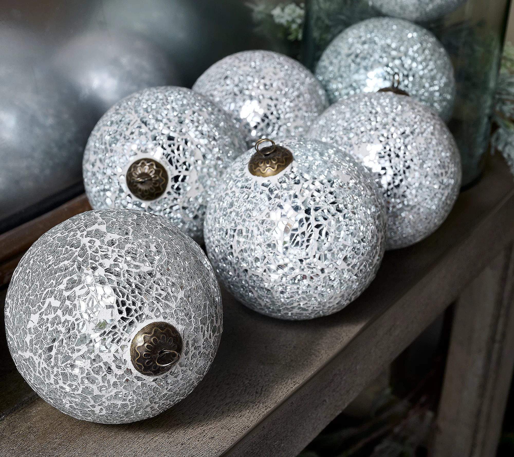 Primrose Hill Set of 9 Mercury Glass Ornaments | QVC