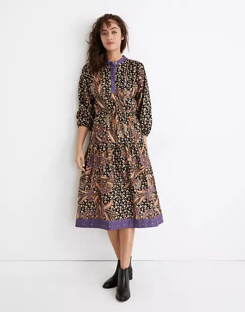 Warm Canyon Club Midi Dress in Hunt Club | Madewell