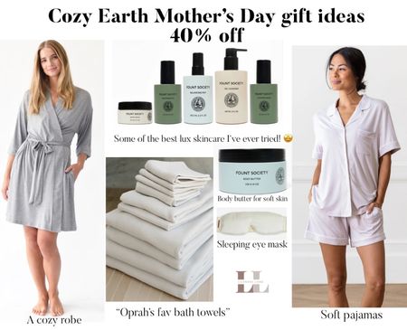 Cozy earth Mother’s Day gift guide! Gifts for her, luxury, skincare, beauty, bathroom towels, home, soft pajamas, travel, bath robe, moms, gift ideas. On sale right now. 

#LTKbeauty #LTKGiftGuide #LTKstyletip