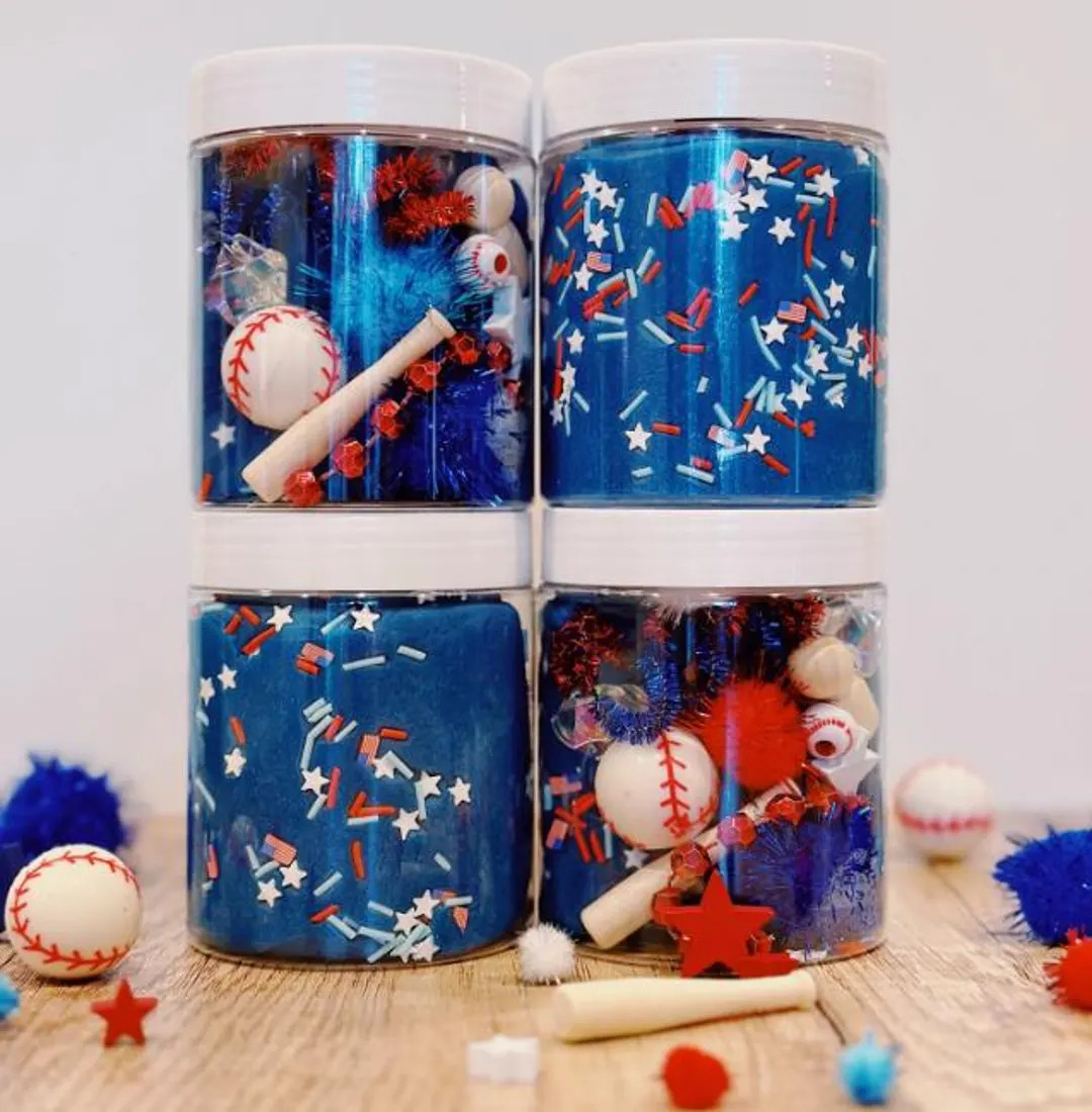 Baseball Play Dough Sensory Kit (8oz Jar) - Etsy | Etsy (US)