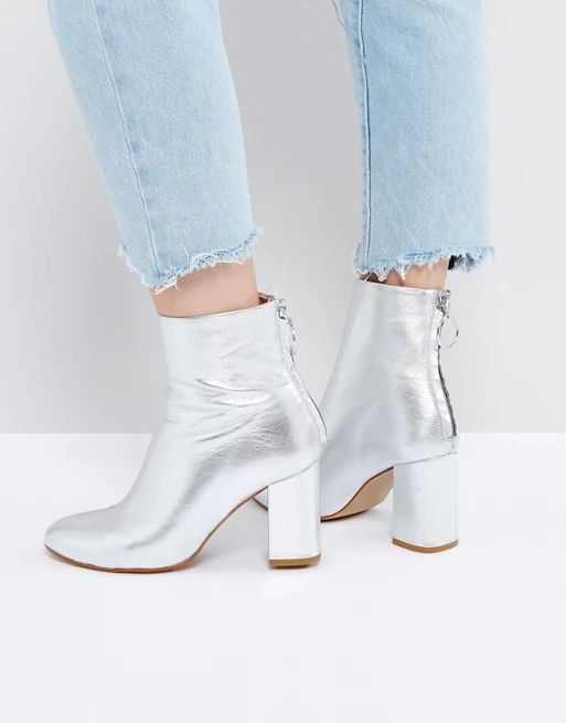 ASOS EDITION Leather Zip Ankle Boots | ASOS UK