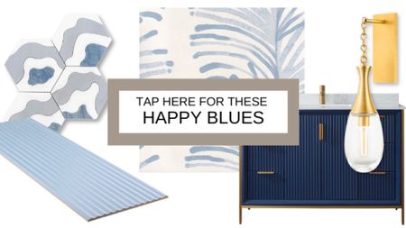 Happy blues for your bathroom!