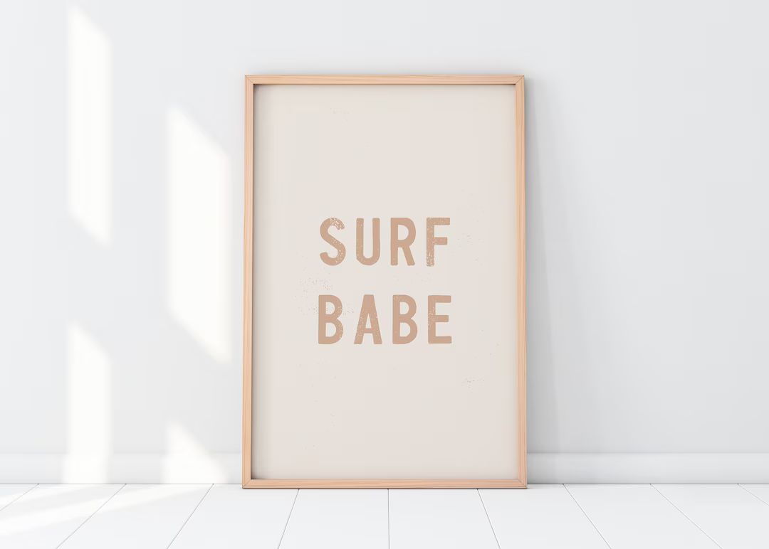 Surf Babe  Pink Print  Surf Print  Surf Wall Art  Surf - Etsy | Etsy (US)