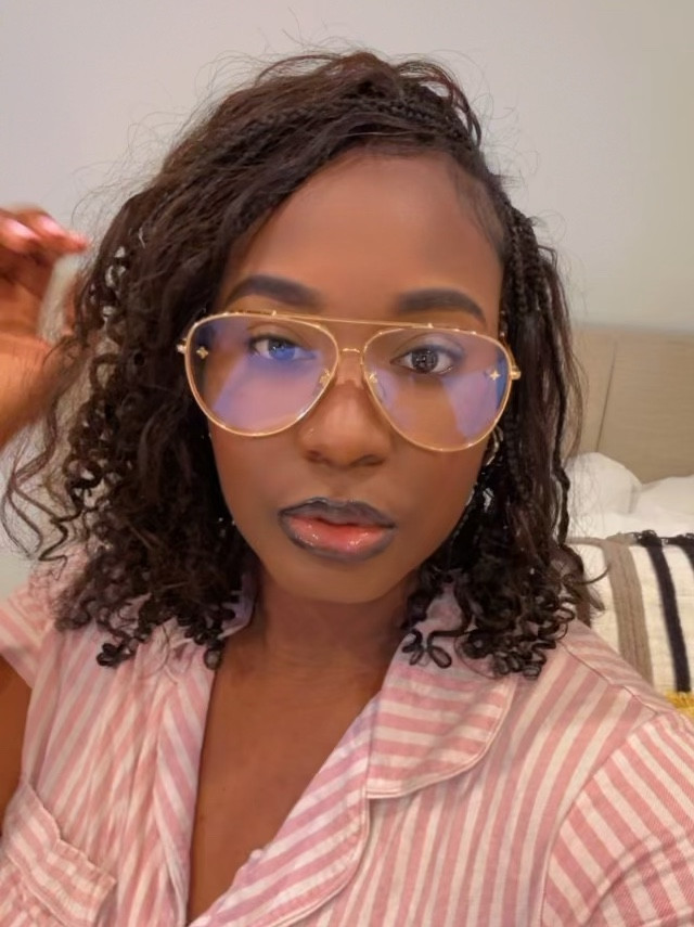 Getting ready for a night out in Chicago. Check out these sexy gold Louis Vuitton frames 😍 Shop similar items to get the look. 

#LTKVideo #LTKStyleTip #LTKBeauty