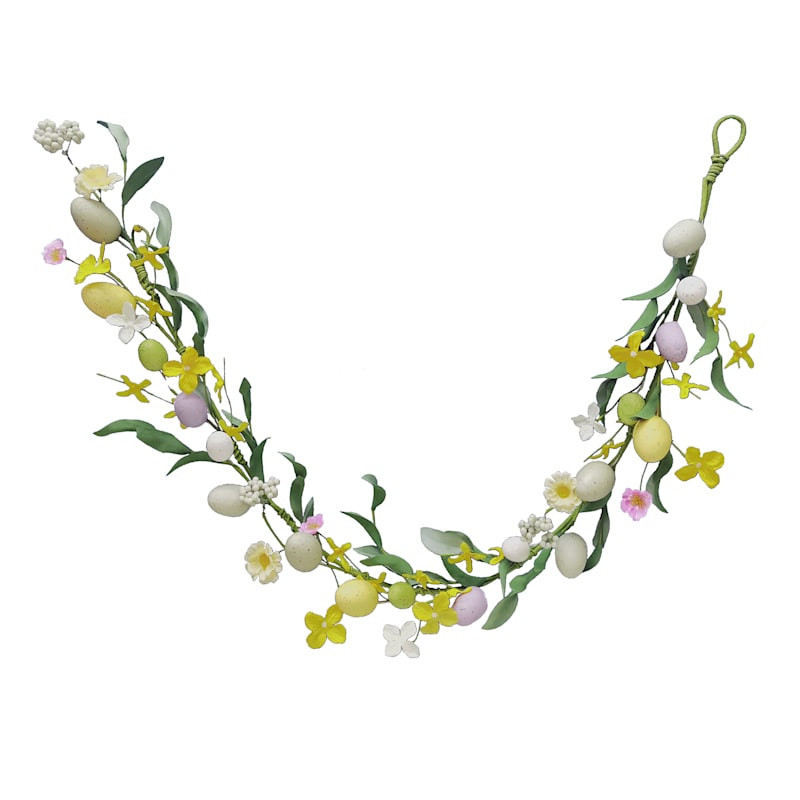 Floral Easter Egg Garland, 72" | At Home