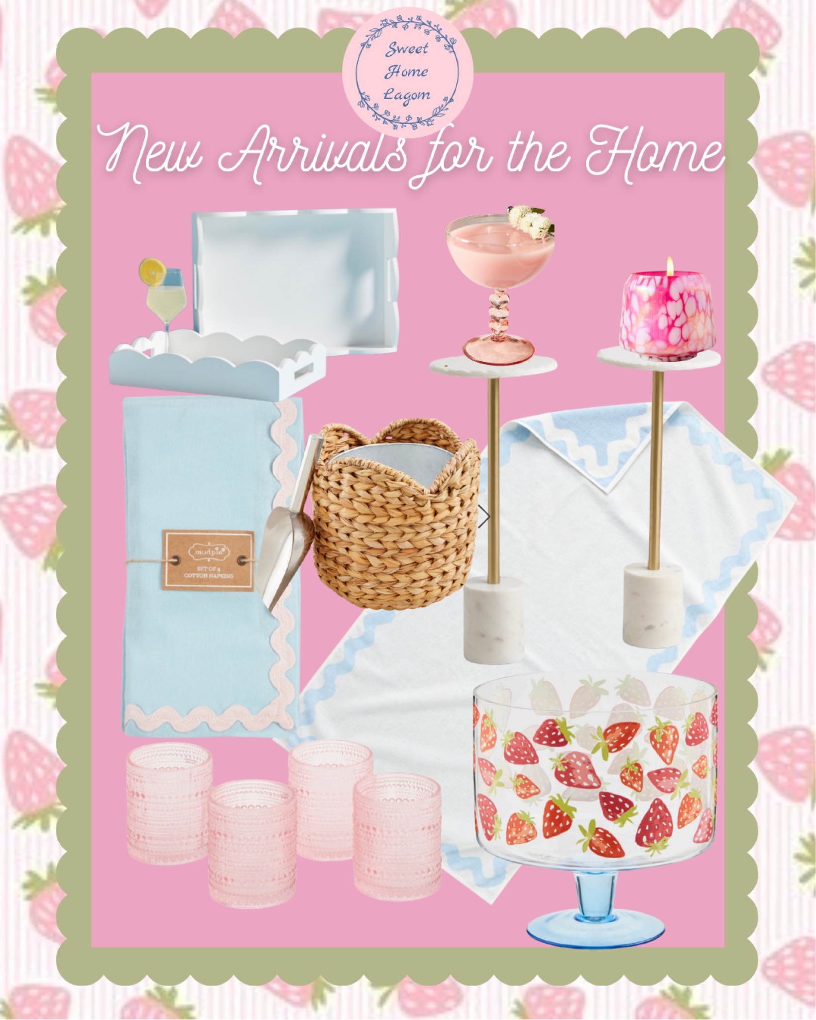 New arrivals for the home! Those marble drink stands are SUCH a good deal! Strawberries and scallops - pink and blue. 🩷🩵🩷


Grandmillennial, home goods, scallops, bows, strawberry decor, Anthropologie, Valentine’s Day, preppy

#LTKsalealert #LTKhome #LTKfindsunder100