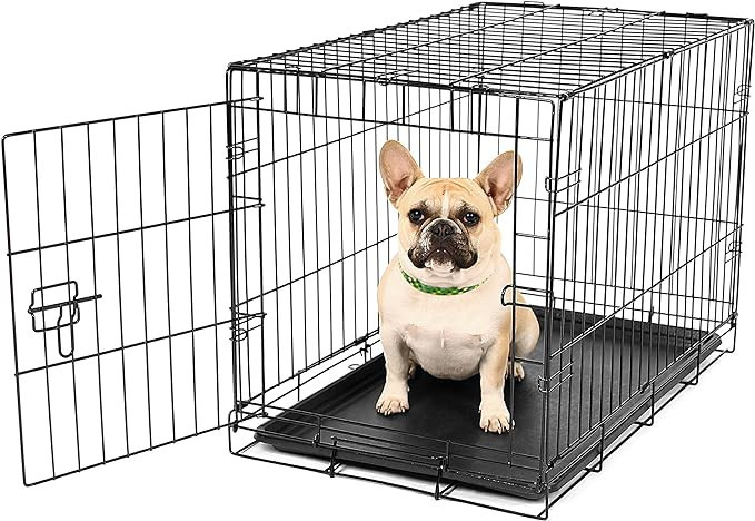 Carlson Pet Products SECURE AND FOLDABLE Single Door Metal Dog Crate, Small, 24.0"L x 18.0"W x 19... | Amazon (US)