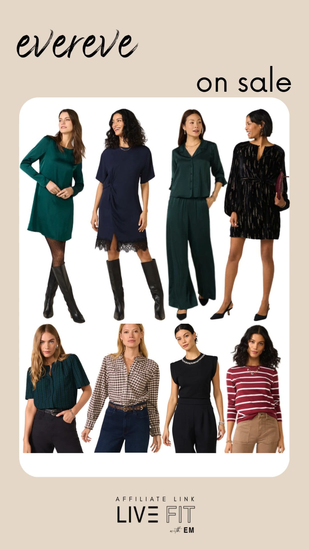 Evereve’s sale on sale is heating up—tops and dresses up to 70% off! Effortless style just became your new favorite outfit formula. ✨👗🛍️  
#Evereve #SaleAlert #StyleInspo #WinterStyle #FashionFinds #OOTD #WardrobeRefresh #TrendyLooks #CozyVibes #SeasonalStyle 

 #LTKootd #LTKSeasonal #LTKSaleAlert