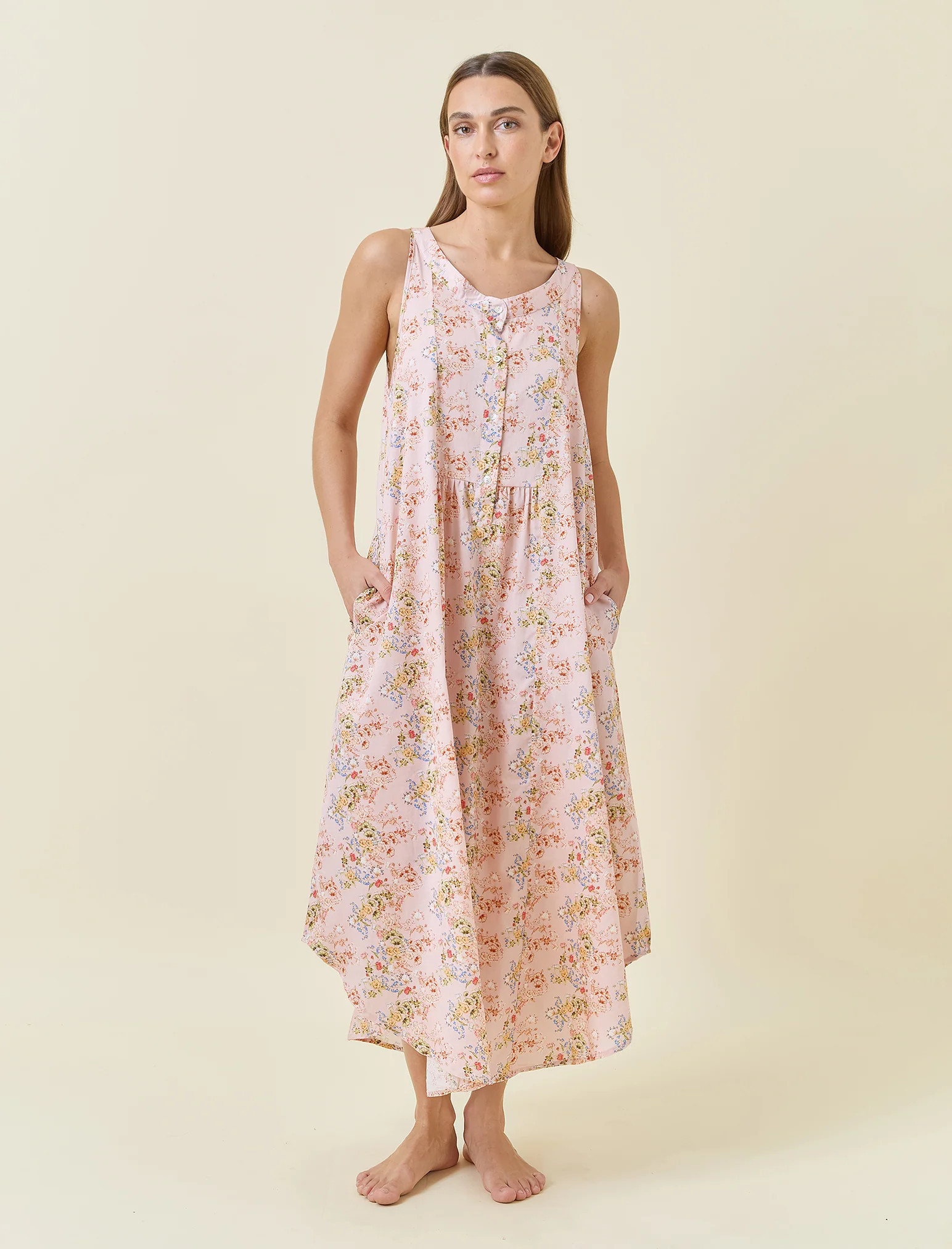 Molly Panel Front Maxi Nightgown | Papinelle Sleepwear US