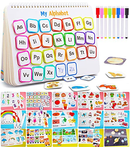 Huijing Montessori Preschool Learning Activities Busy Book - Workbook Activity Binder / Toys for Toddlers, Autism Learning Materials and Tracing Coloring Book | Amazon (US)