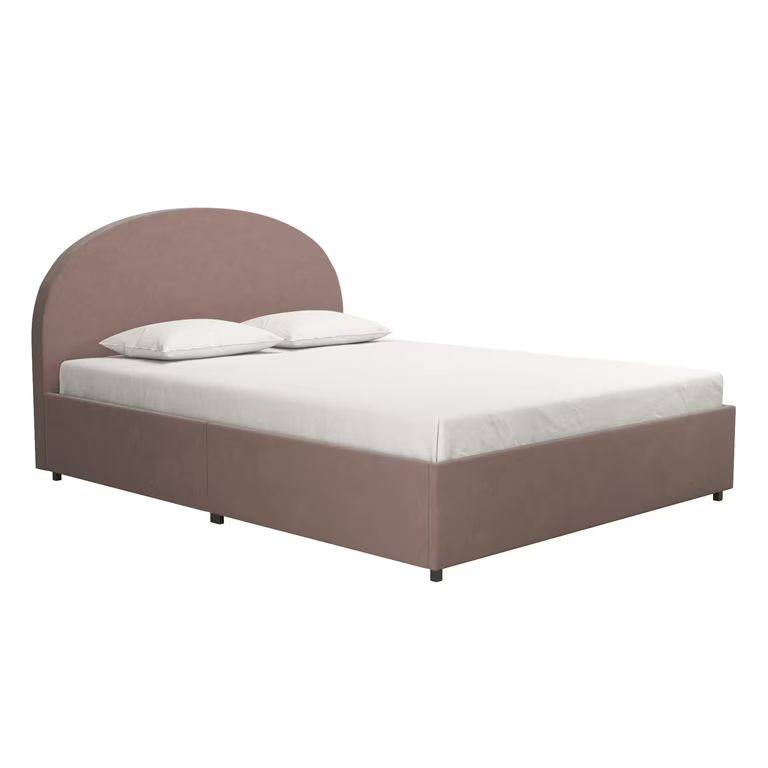 Mr. Kate Moon Upholstered Bed with Storage, Queen Size Frame, Blush Velvet | Walmart (US)