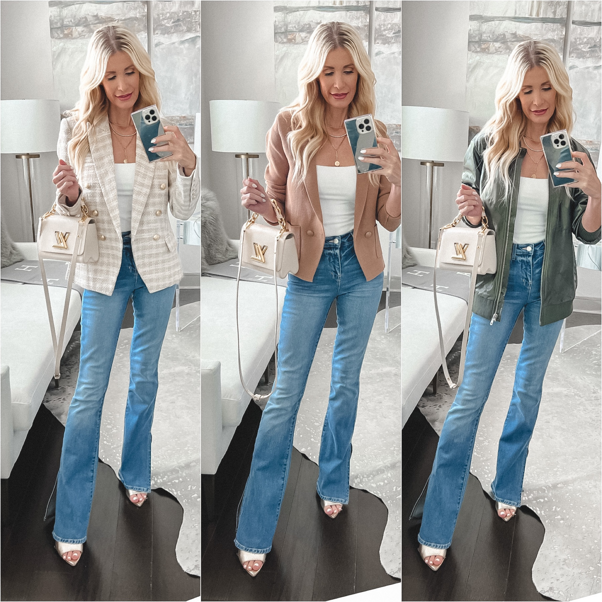 The most UNIVERSALLY FLATTERING style of denim on the market >> the high-waisted flare and these by L’agence are so good! They’re guaranteed to make your legs look miles long and the fit is impeccable! They don’t stretch out and they hold their shape really well. How would you style them? 

They run a tad bit big so if your between sizes I would size down. I’m wearing a size 23. 



#LTKunder100 #LTKstyletip #LTKsalealert