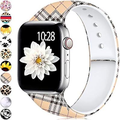 Adorve Bands Compatible for Apple Watch Band 38mm 40mm iWatch Series 5 4 3 2 1 Dressy Pattern Rep... | Amazon (US)