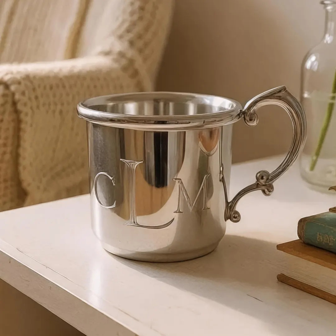 Silver Baby Cup, Shiny Silver Pewter, Baby’s First Birthday Cup, Heirloom Child’s Cup, Baptis... | Etsy (US)