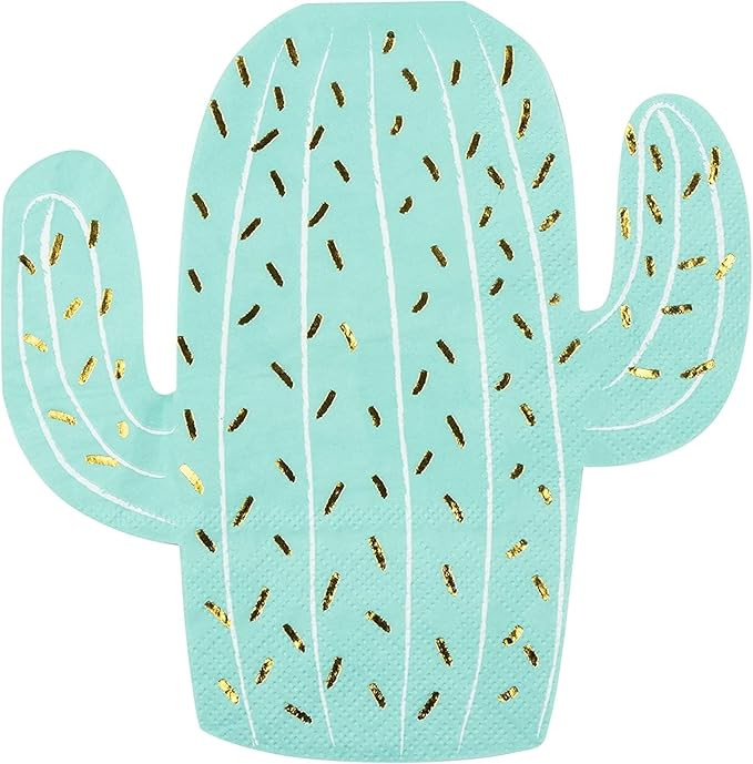 50-Pack 3-Ply Disposable Paper Cactus Napkins for Mexican Fiesta Party, Baby Shower, Birthday, Ci... | Amazon (US)