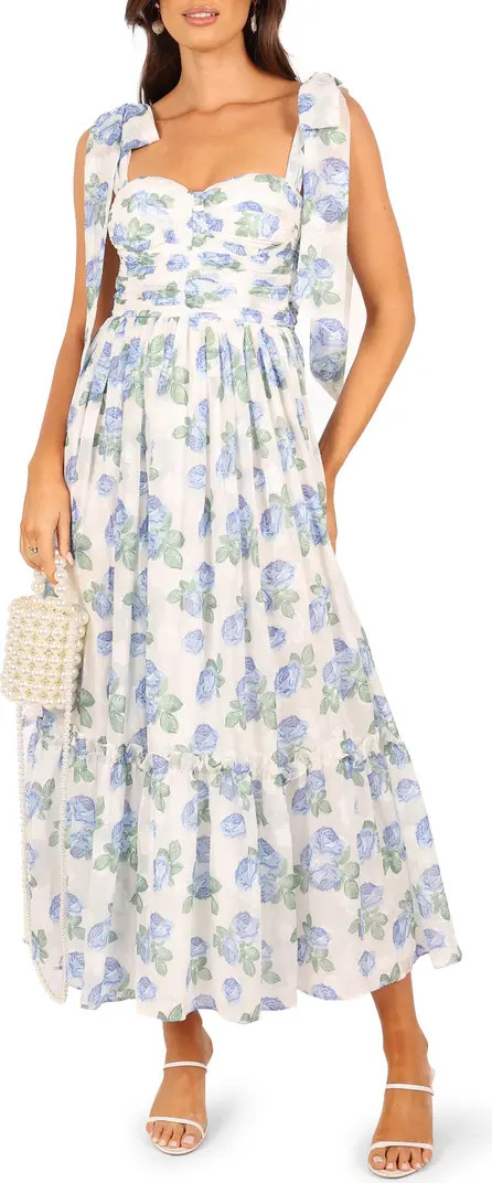 Petal & Pup Floret Bow Strap Midi Sundress | Nordstrom | Nordstrom