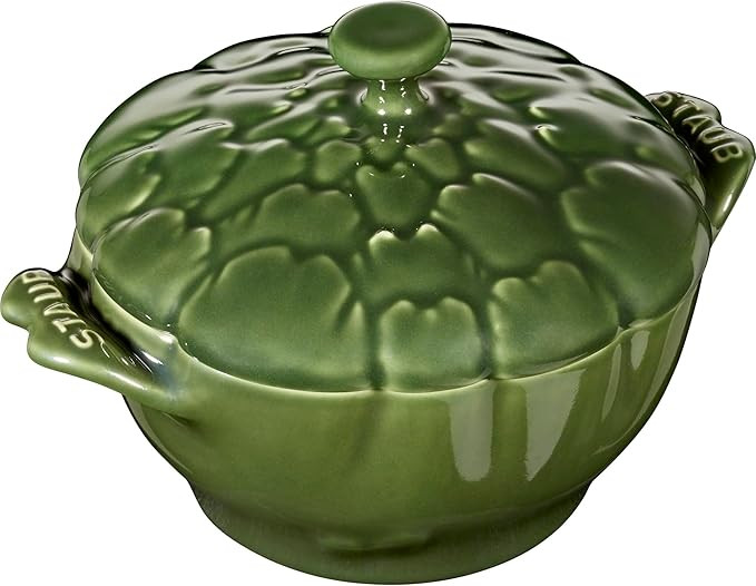 STAUB Ceramic Dutch Oven 16-oz Petite Artichoke Cocotte, Basil | Amazon (US)