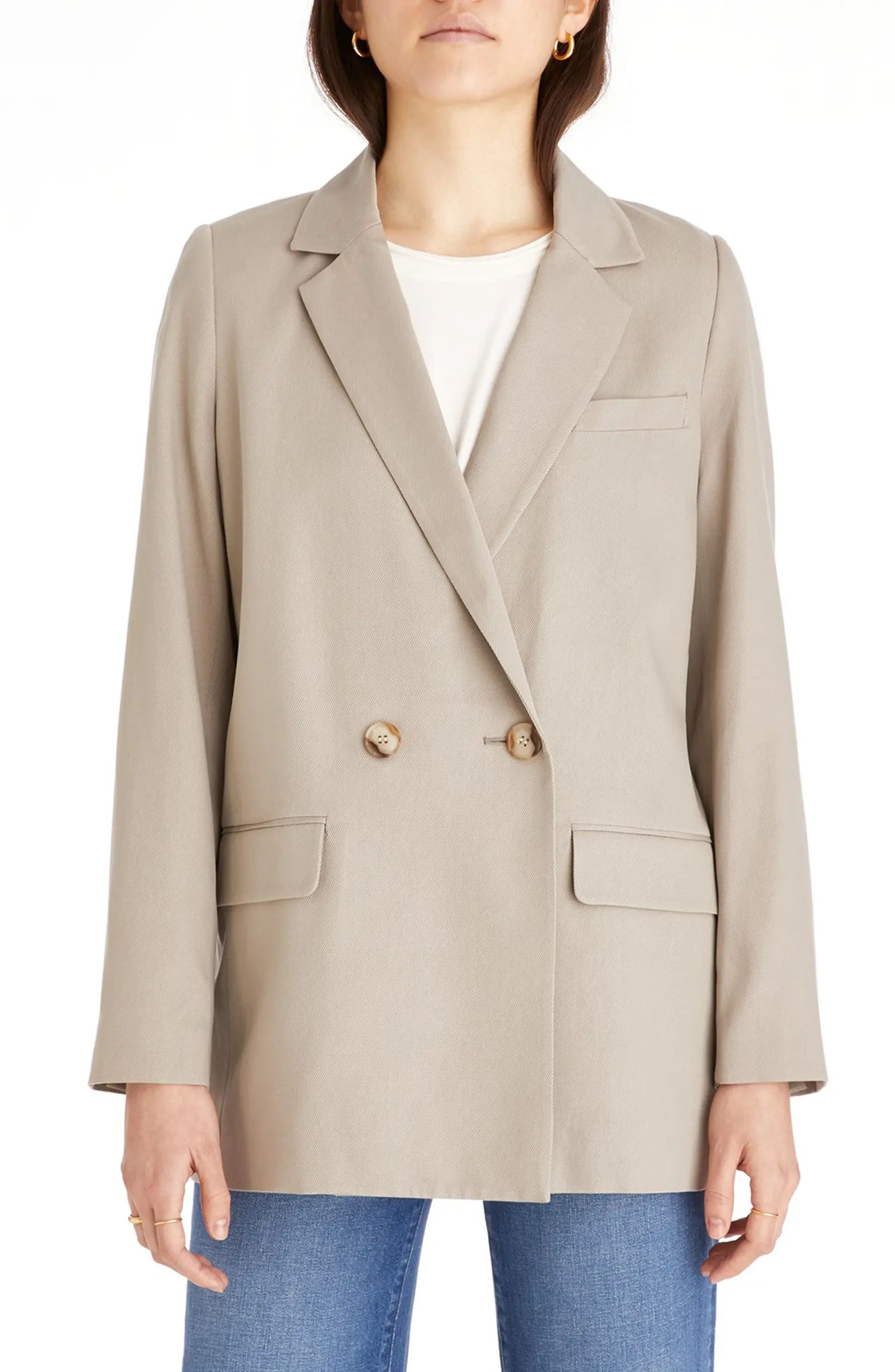 Madewell Caldwell Drapeweave Double Breasted Blazer | Nordstrom | Nordstrom