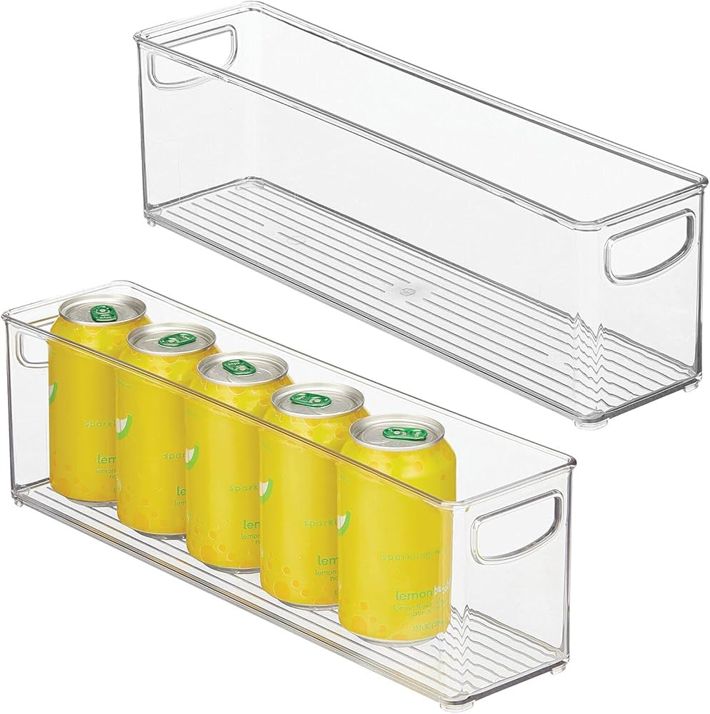 mDesign Plastic Kitchen Organizer - Storage Holder Bin with Handles for Pantry, Cupboard, Cabinet... | Amazon (US)
