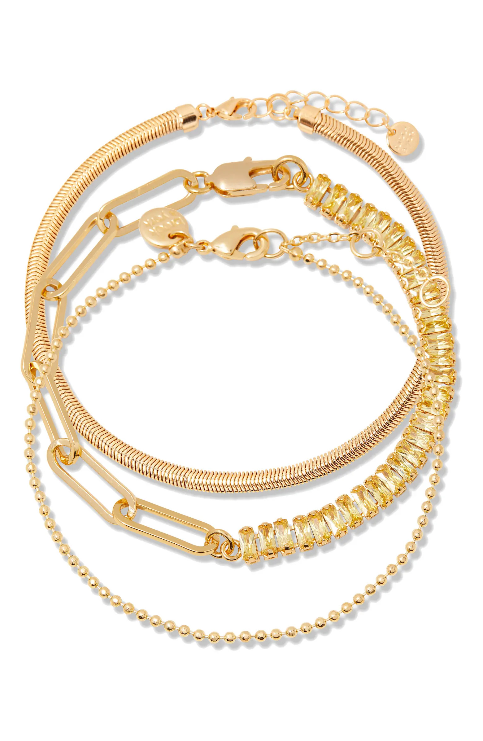 Priya Birthstone Tennis Bracelet Set | Nordstrom