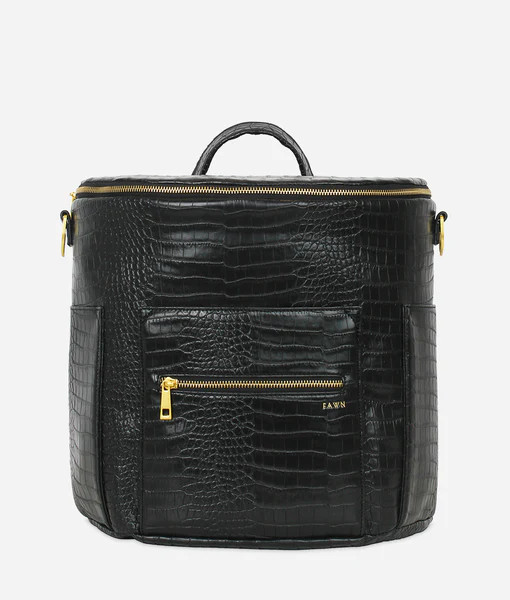 The Original Diaper Bag - Croc Black | Fawn Design