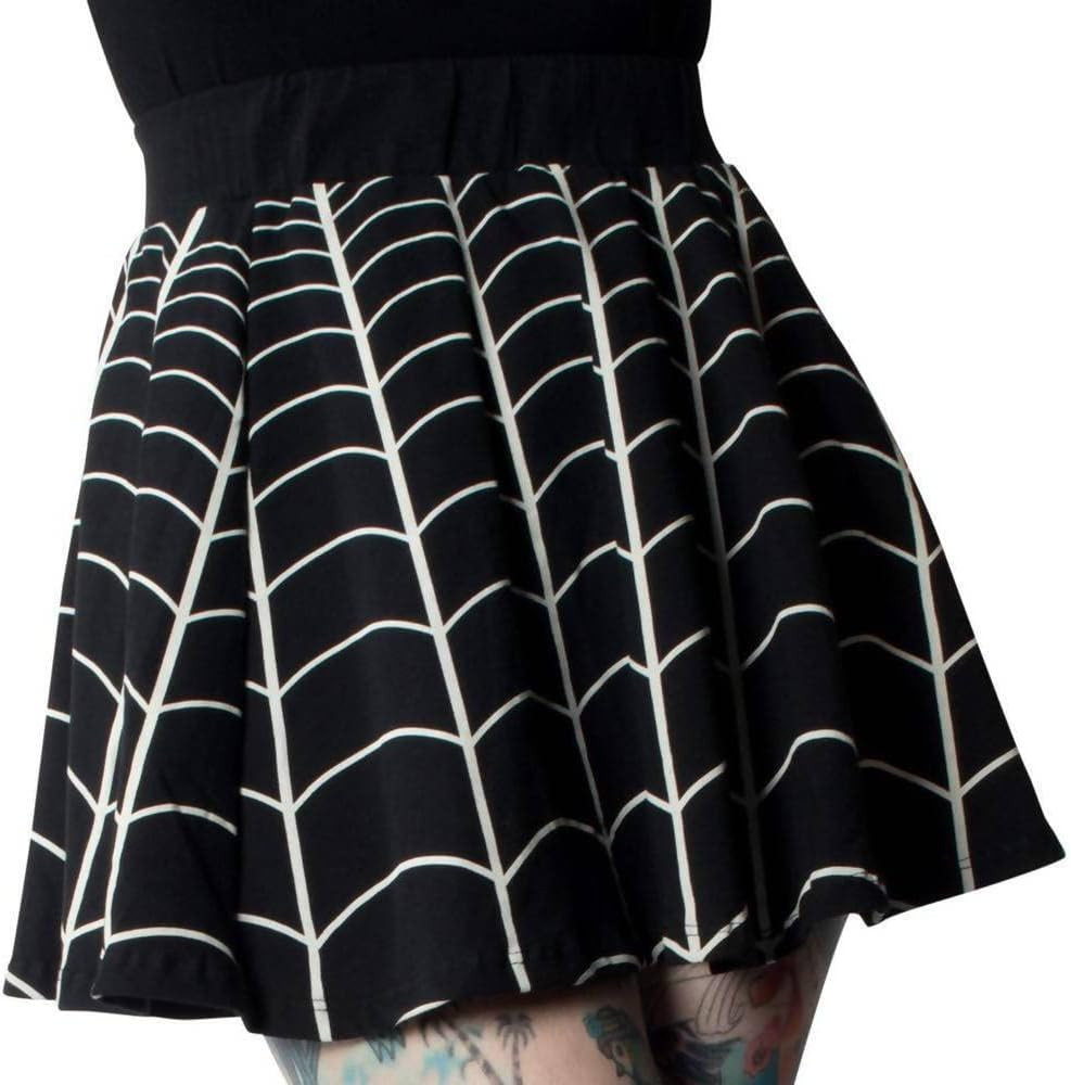 kreepsville 666 Women's Web White Skater Skirt 2XL | Amazon (US)