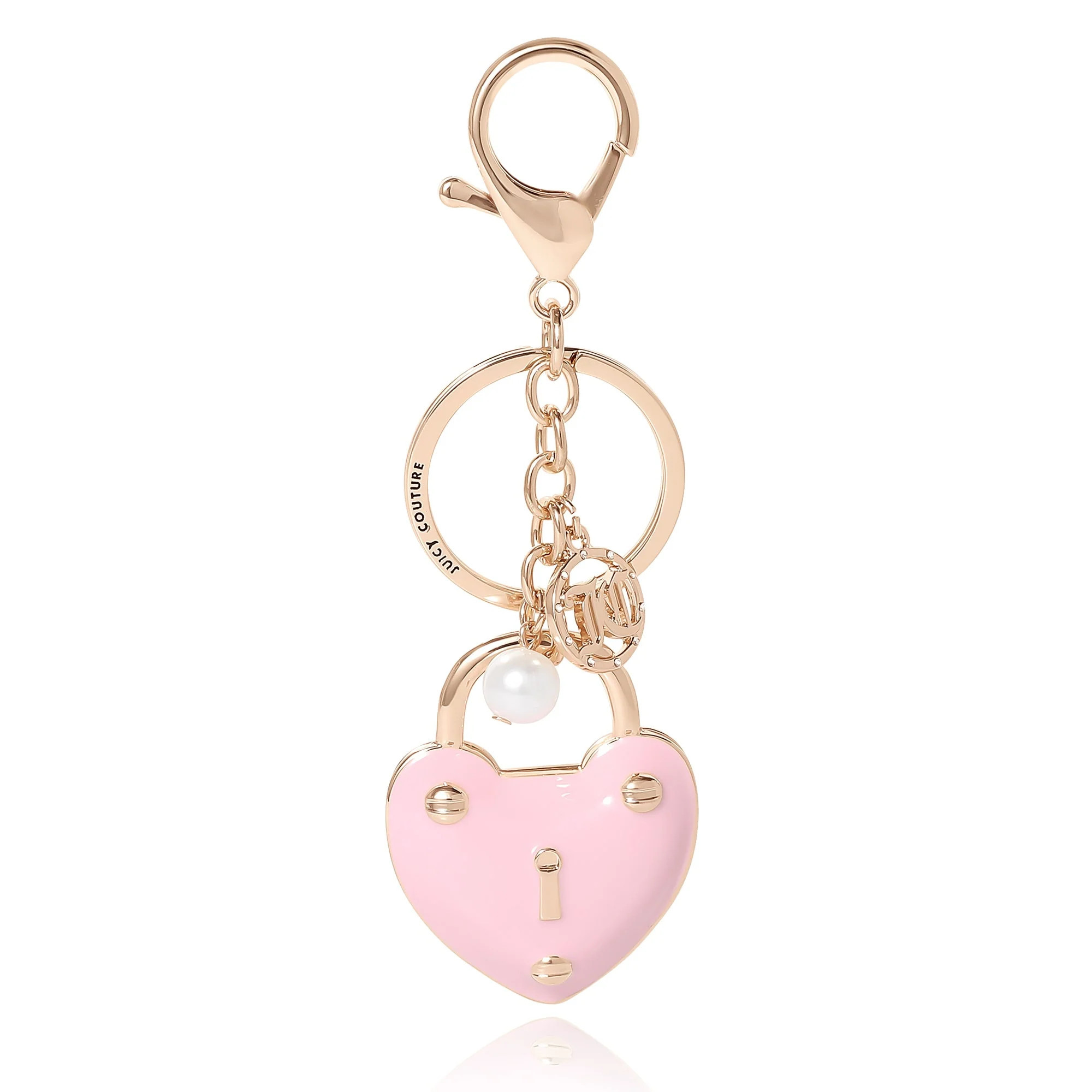Pink Padlock Heart Keychain Bag Charm | Juicy Couture