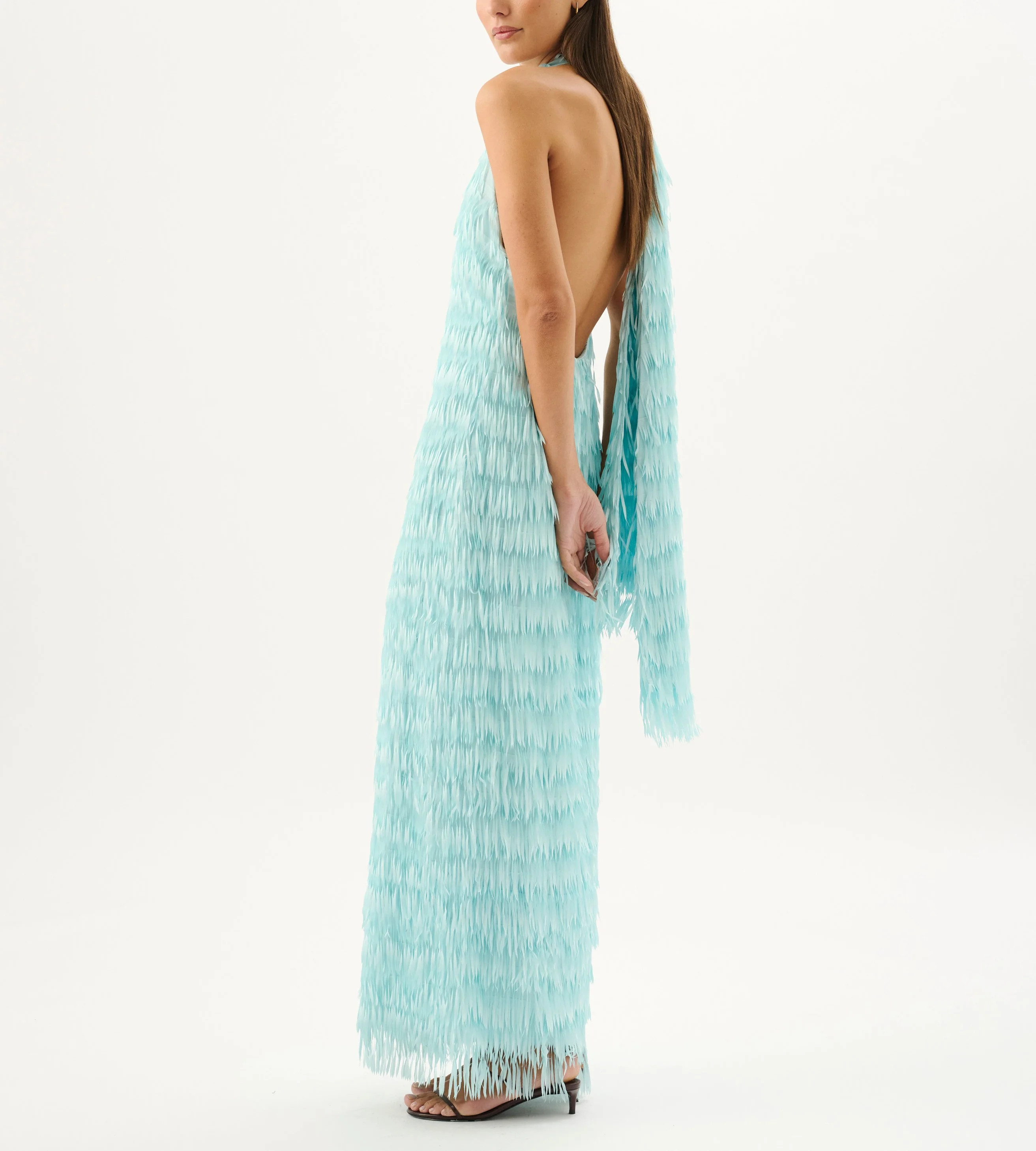 Roame Ischia Fringed Dress in Aqua Mist | Mode Sportif