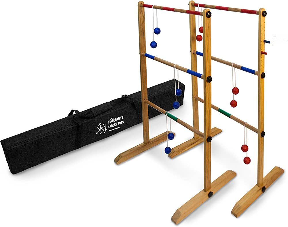 Ladder Toss Double Wooden Ladder Ball Game with Finished Wood and Durable Nylon Carrying Case | Amazon (US)