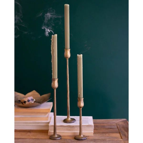 16'' H Metal Tabletop Candlestick | Wayfair North America