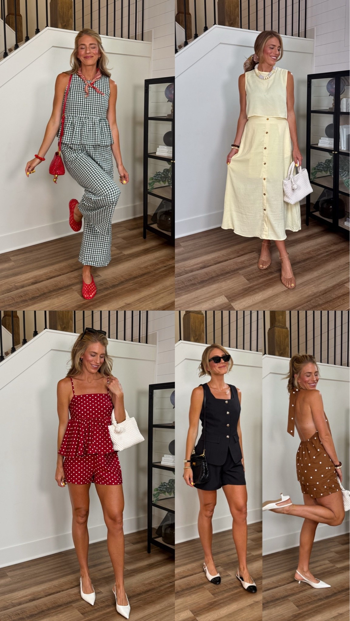 Amazon finds for outfits to wear to Europe. I love these summer sets. I am wearing my true size and medium and everything.