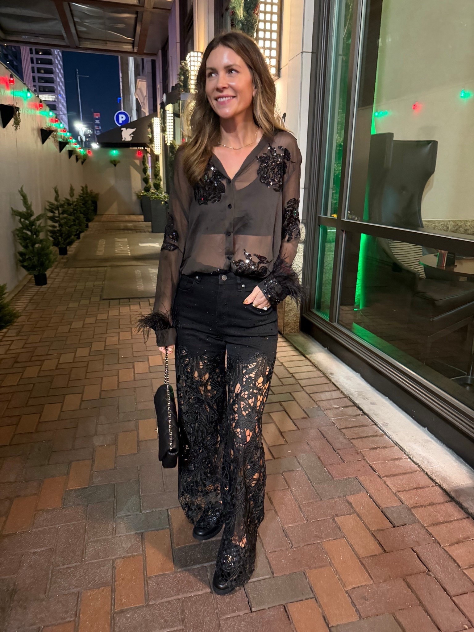 Embellished lace wide leg jeans are back in stock! 

#LTKOver40 #LTKootd #LTKPetite