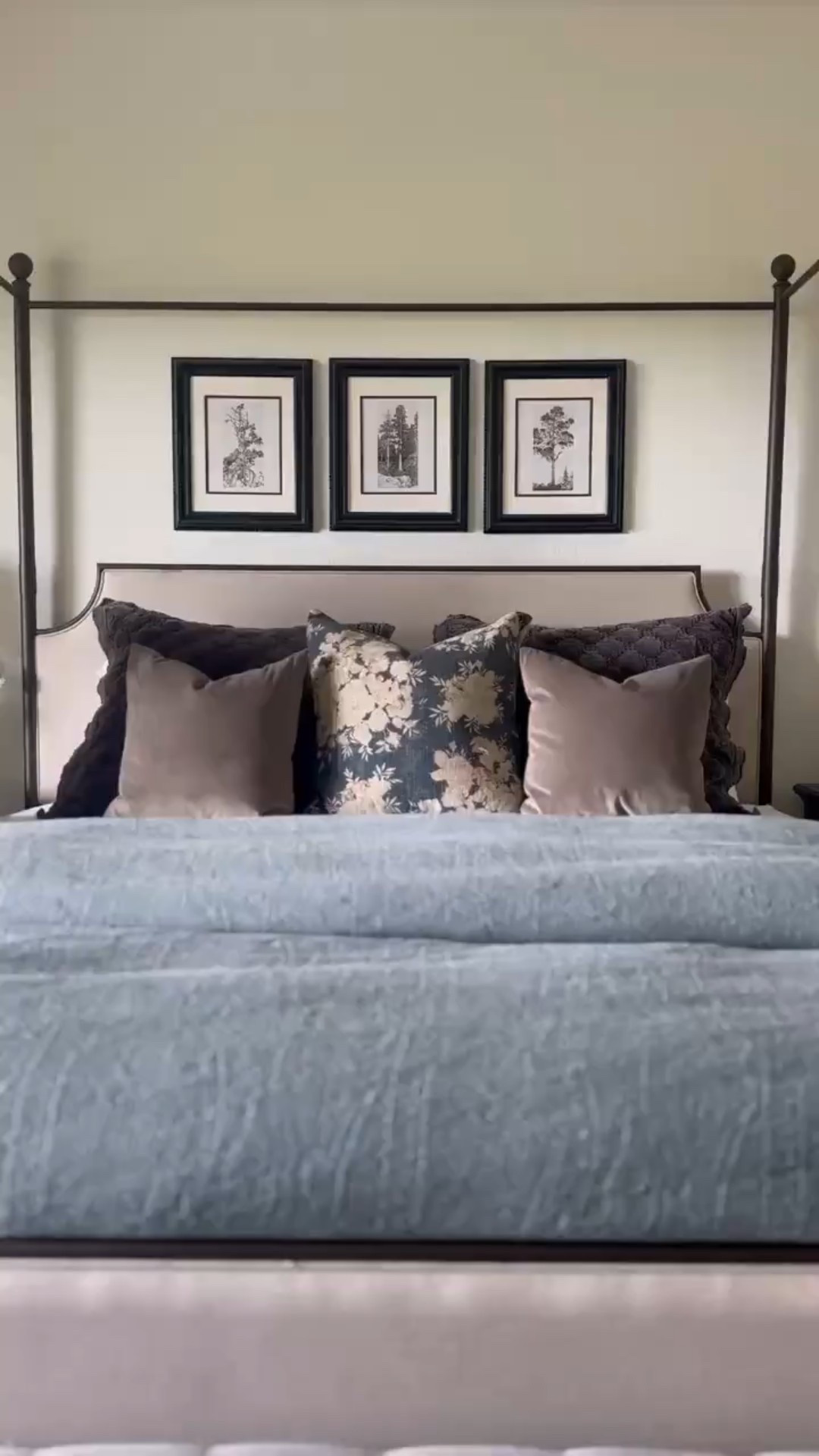 How I make my luxury style bed with my favorite bedding! Colors & details below ⤵️

Sheets: I own both linked and LOVE. The Signature Hemmed is very classic but not too stiff or crisp, and the Vintage Washed is a lived in soft feel!

Duvet Cover: Stormy Blue
Duvet Insert: Ultra Plush
Quilt: Frost Gray
Euro Shams: Gray
Throw Pillows: Taupe, 18”x18"
Lumbar Pillow: Slate, 12”x46"

#LTKvlog #LTKHome #LTKdayinmylife