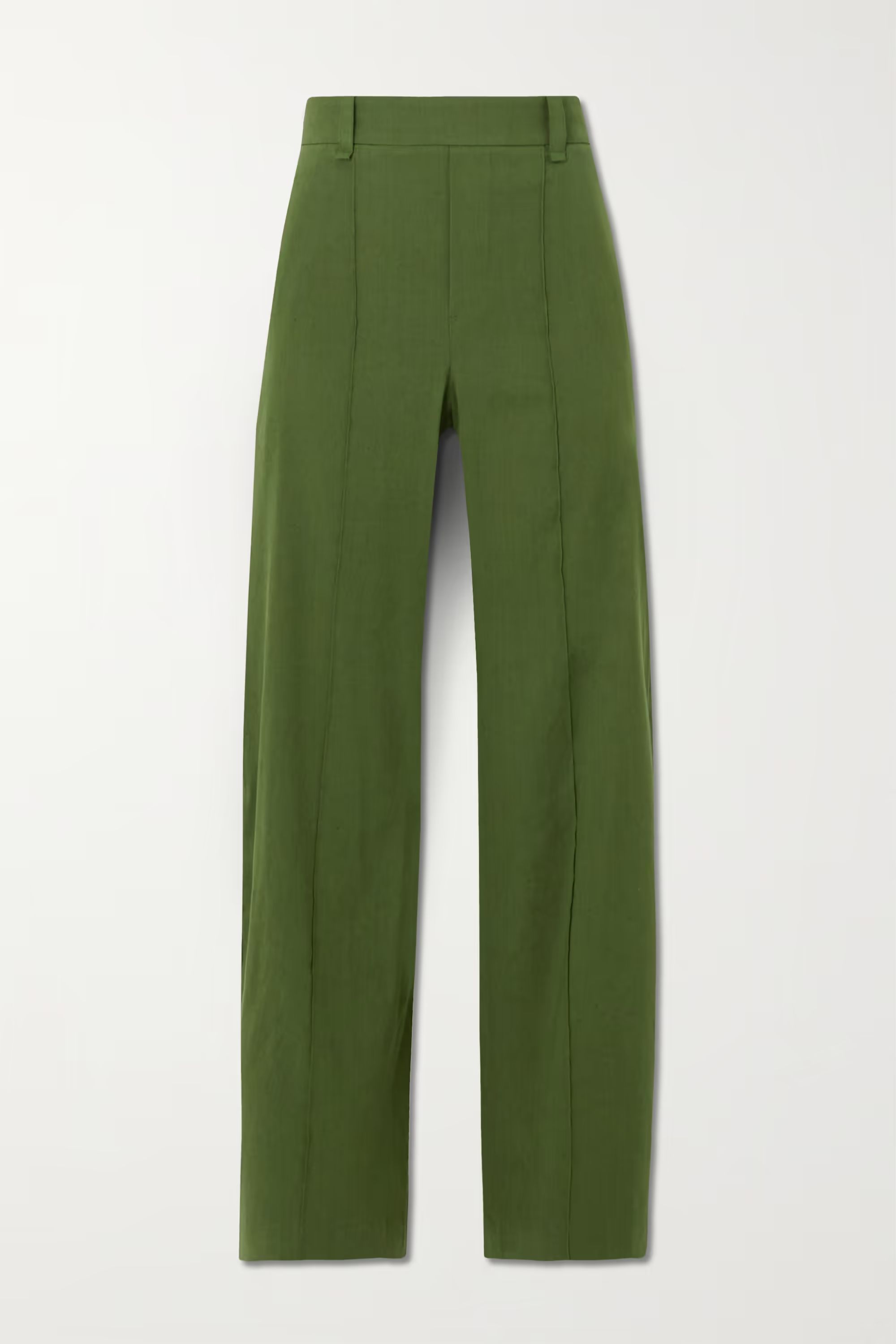 Linen-blend straight-leg pants | NET-A-PORTER (US)