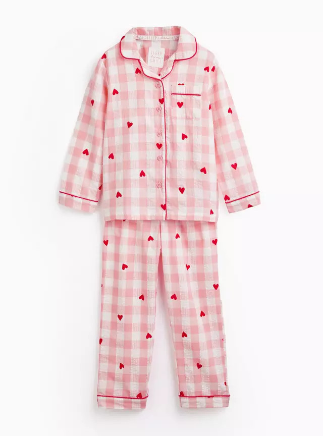 Mini Me Pink Gingham Traditional Pyjamas 3-4 years | Tu Clothing
